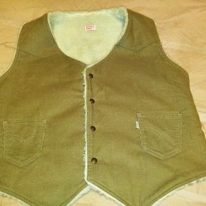 Vintage men Levi trucker vest